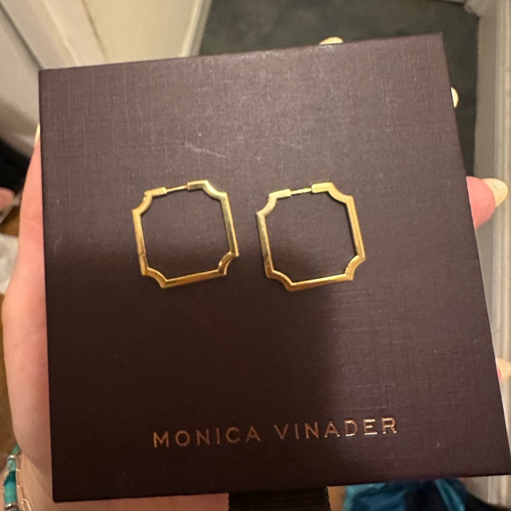 MONICA VINADER Gold Geometric Earrings